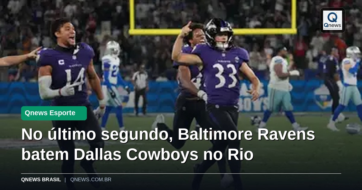 No último segundo, Baltimore Ravens batem Dallas Cowboys no Rio