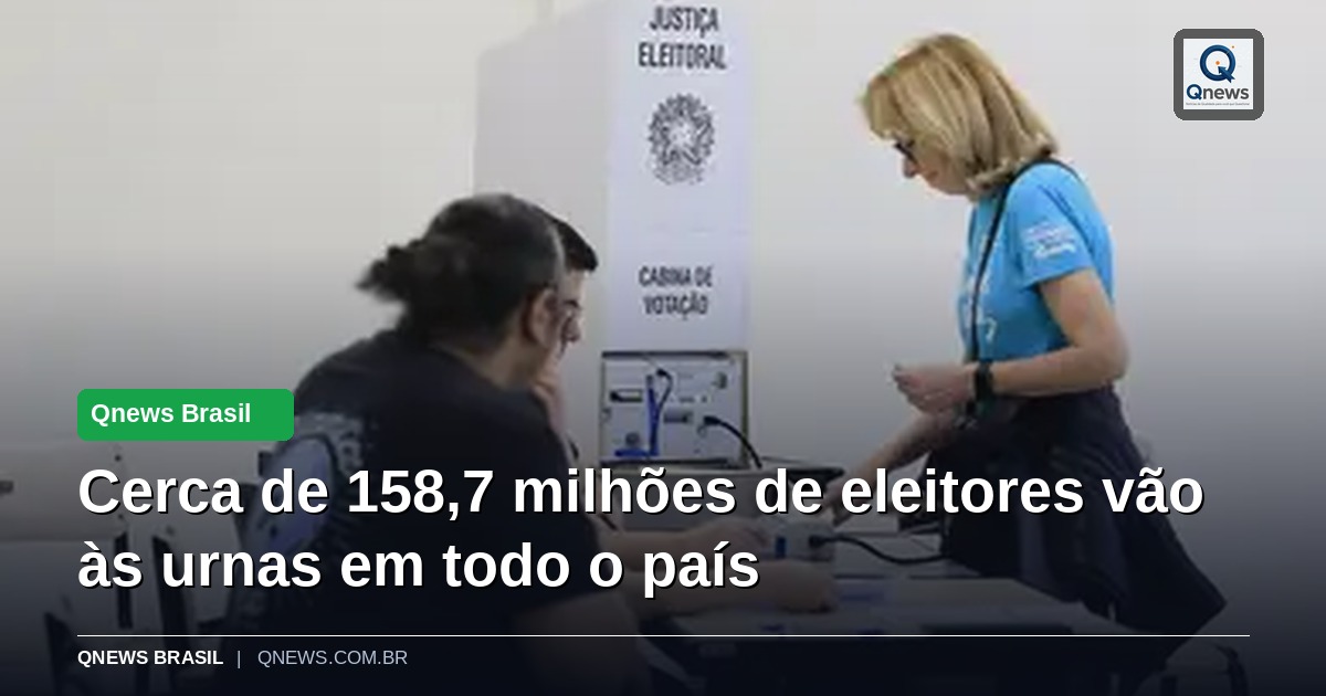 Cerca de 158,7 milhões de eleitores vão às urnas em todo o país