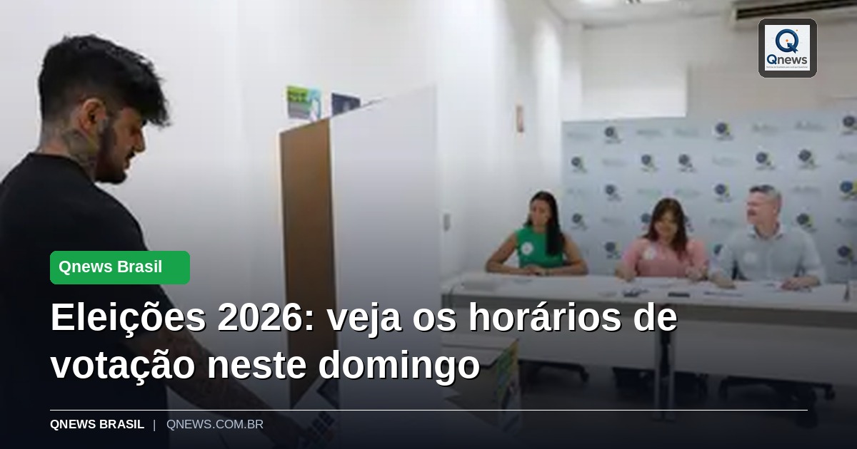 Eleições 2026: veja os horários de votação neste domingo