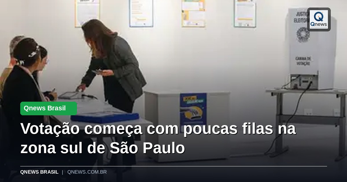 Votação começa com poucas filas na zona sul de São Paulo