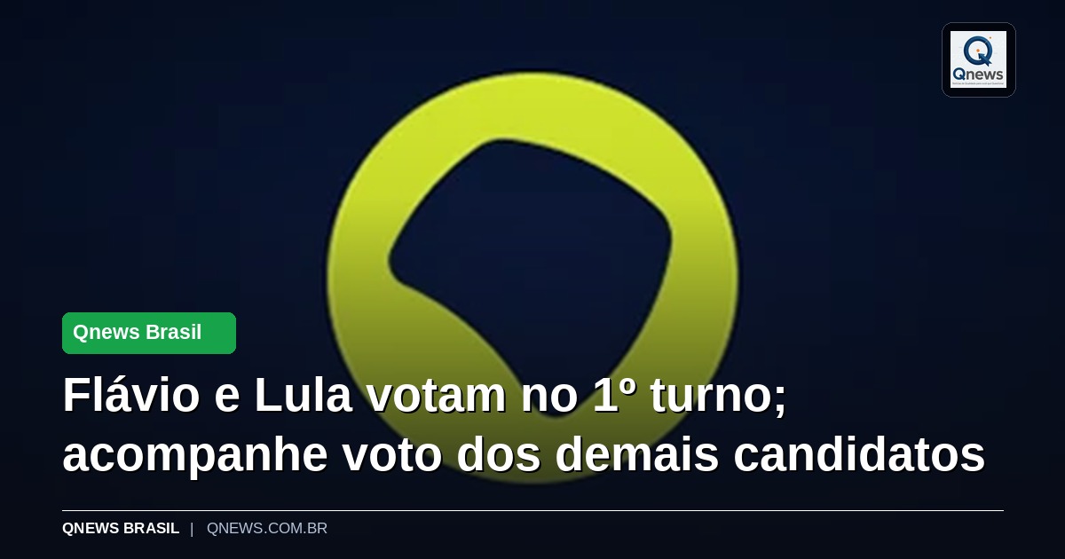 Flávio e Lula votam no 1º turno; acompanhe voto dos demais candidatos