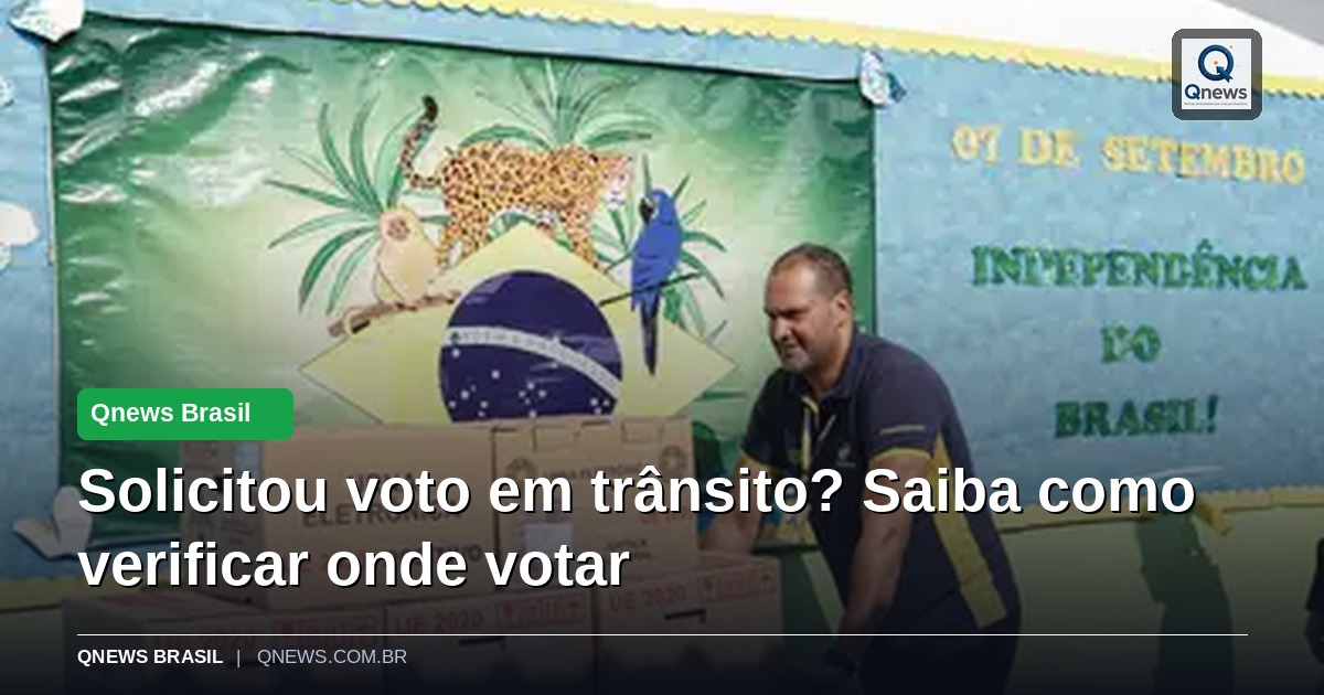 Solicitou voto em trânsito? Saiba como verificar onde votar