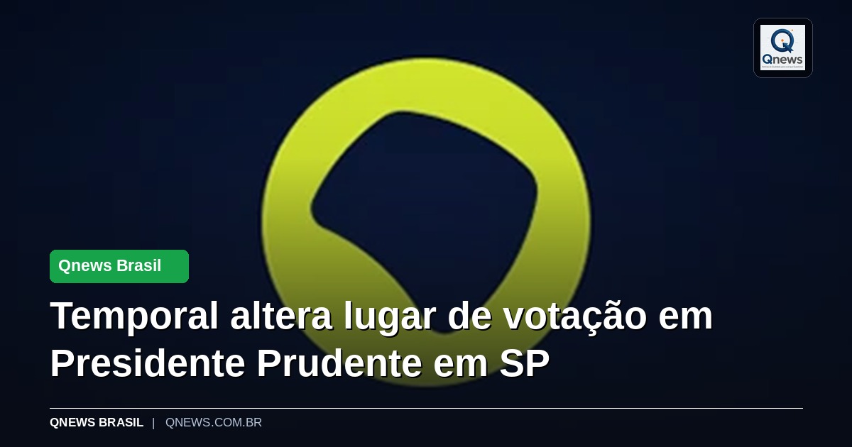 Temporal altera lugar de votação em Presidente Prudente em SP