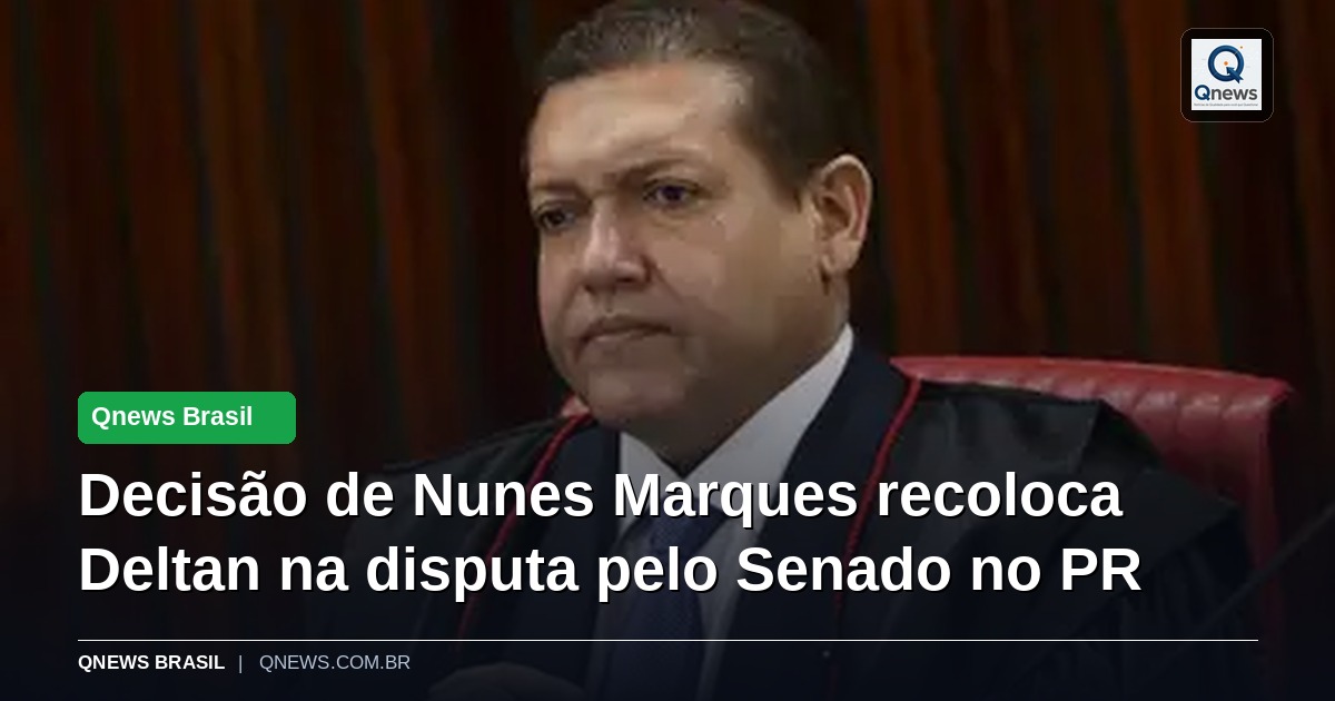 Decisão de Nunes Marques recoloca Deltan na disputa pelo Senado no PR