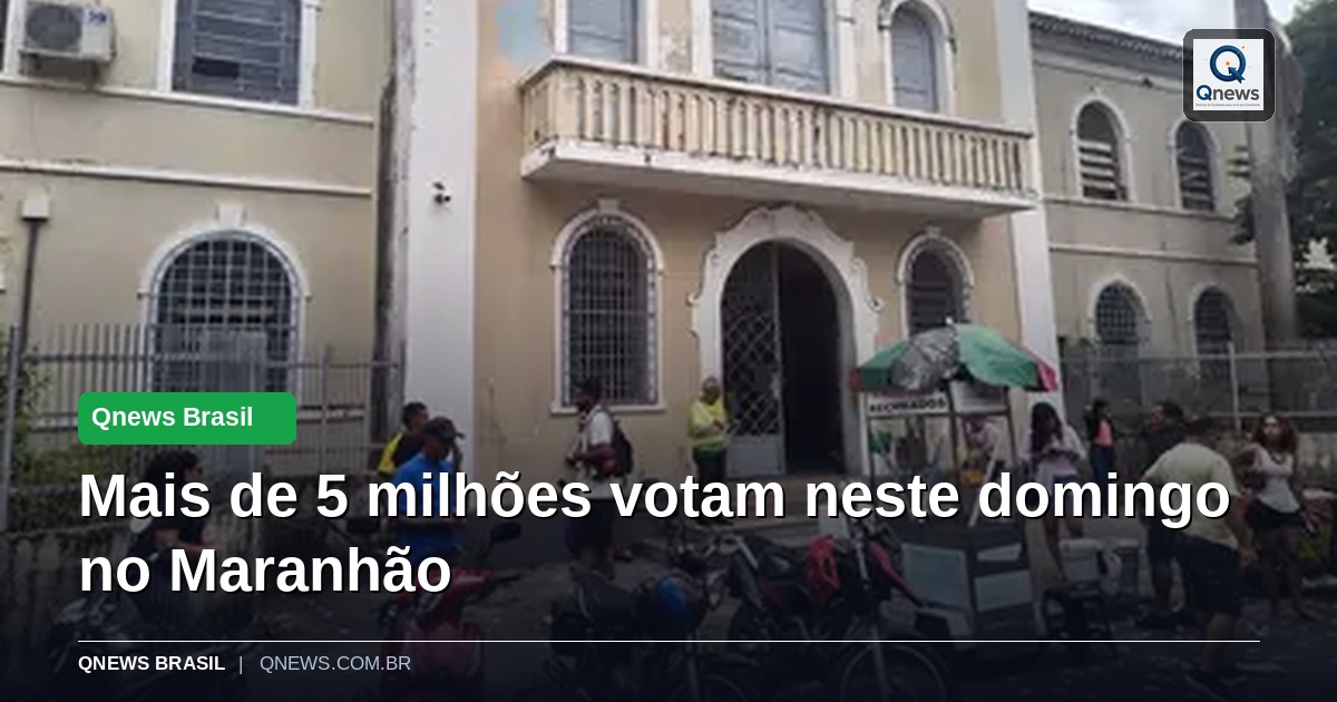Mais de 5 milhões votam neste domingo no Maranhão